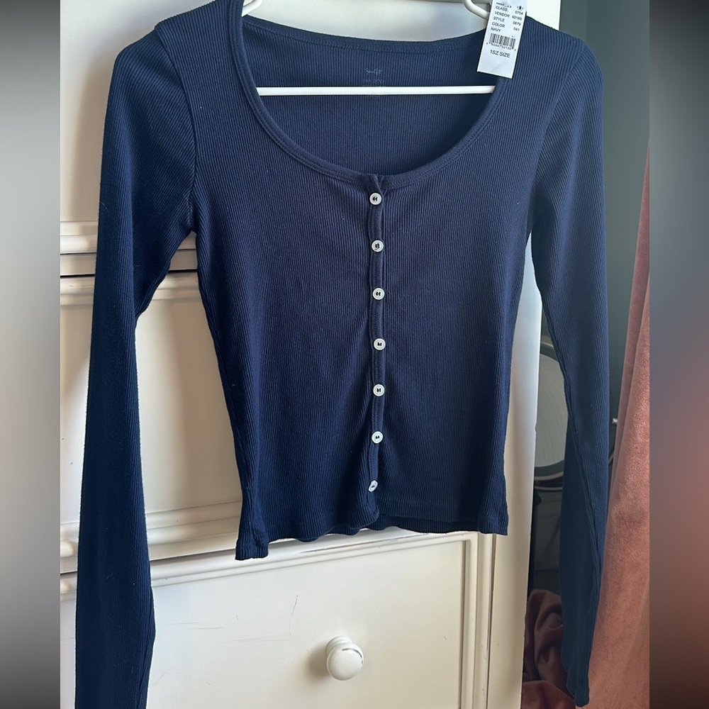 Brandy Melville Long Sleeve Button-Up Top